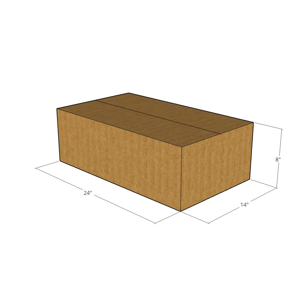 24 x 14 x 8" Flat Corrugated Boxes -20 per Bundle