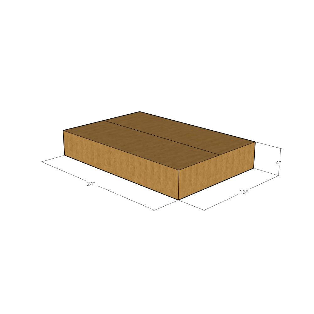 24 x 16 x 4" Flat Corrugated Boxes -25 per Bundle