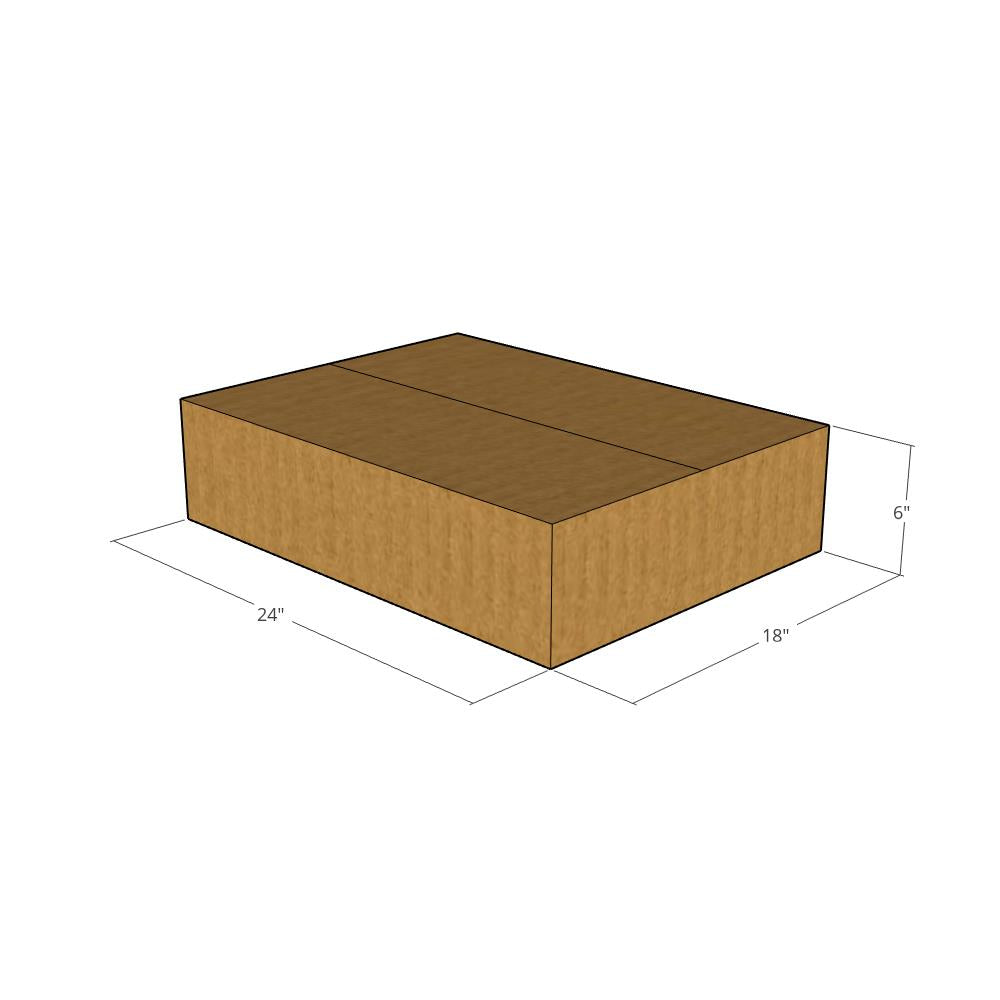 24 x 18 x 6" Flat Corrugated Boxes -20 per Bundle