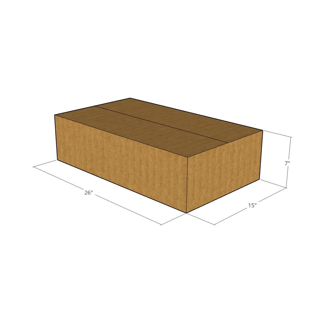 26 x 15 x 7" Flat Corrugated Boxes -20 per Bundle