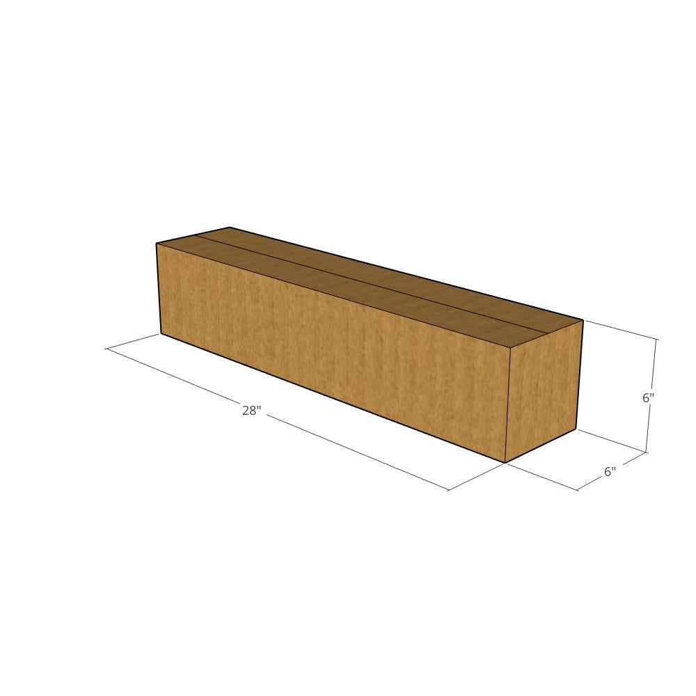 28 x 6 x 6" Long Corrugated Boxes -20 per Bundle