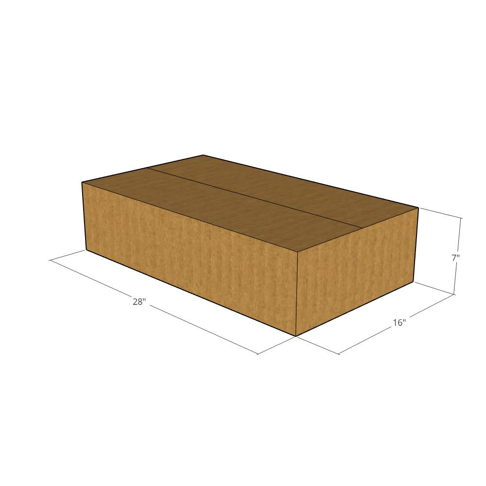 28 x 16 x 7" Flat Corrugated Boxes -20 per Bundle