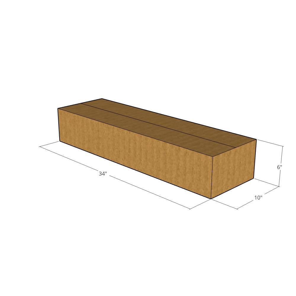 34 x 10 x 6" Long Corrugated Boxes -10 per Bundle