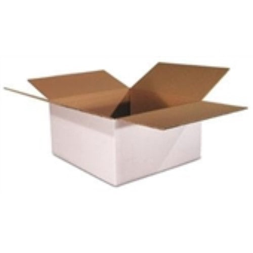 11 1/4 x 8 3/4 x 6" White Corrugated Boxes -25 per Bundle