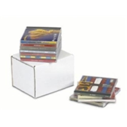 5 5/8 x 5 x 7/16" White CD Mailers -50 per Bundle