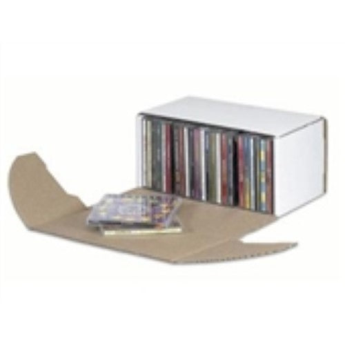 10 5/16 x 5 x 5 9/16" White Outside Tuck Mailers -50 per Bundle