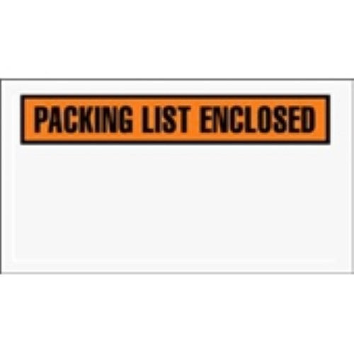 5 1/2 x 10" Orange "Packing List Enclosed" Envelopes -1000 per Case