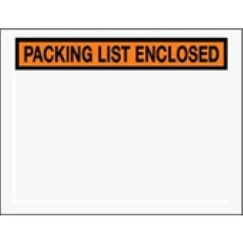 6 1/2 x 5" Orange "Packing List Enclosed" Envelopes -1000 per Case