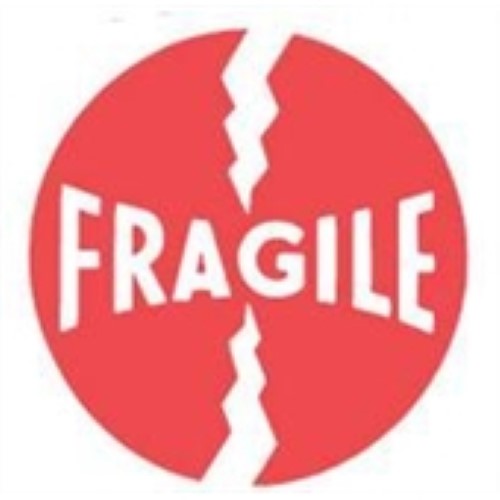 4 x 4" - "Fragile" Labels -500 per Roll