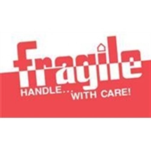 3 x 5" - "Fragile - Handle With Care" Labels -500 per Roll