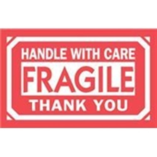3 x 5" - "Fragile - Handle With Care" Labels -500 per Roll