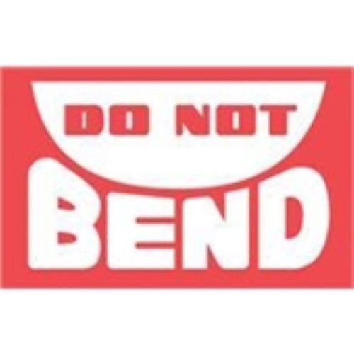 3 x 5" - "Do Not Bend" Labels -500 per Roll