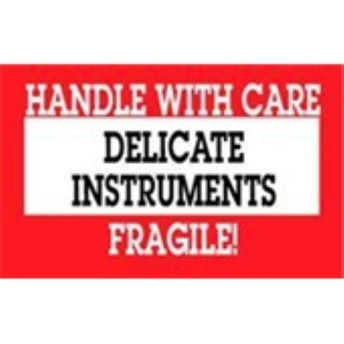 3 x 5" - "Delicate Instruments - HWC" Labels -500 per Roll