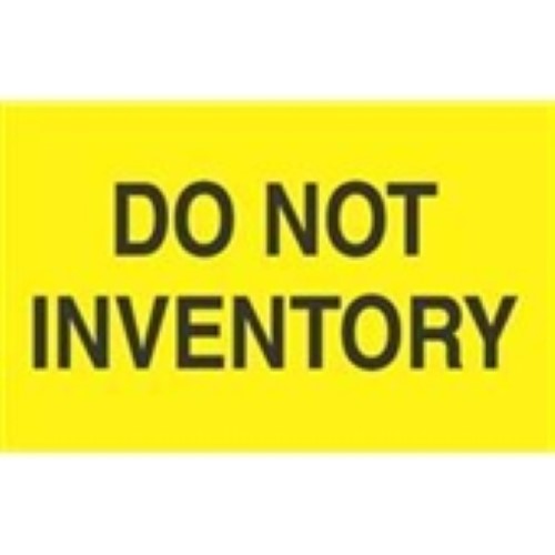 3 x 5" - "Do Not Inventory" (Fluorescent Yellow) Labels -500 per Roll