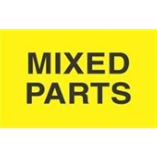 3 x 5" - "Mixed Parts" (Fluorescent Yellow) Labels -500 per Roll