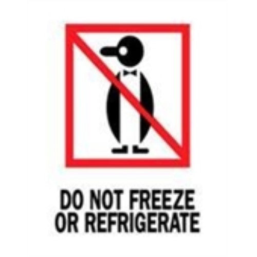 3 x 4" - "Do Not Freeze or Refrigerate" Labels -500 per Roll