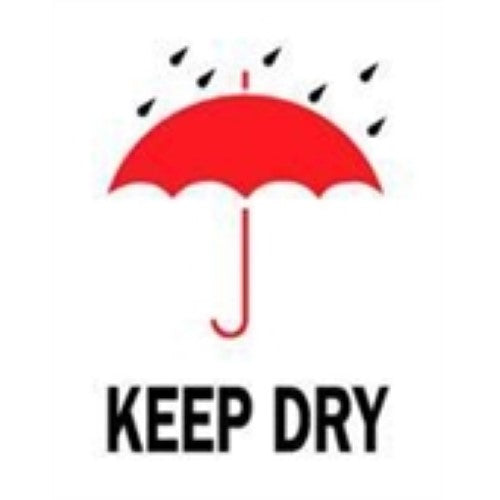 3 x 4" - "Keep Dry" Labels -500 per Roll