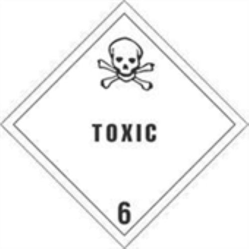 4 x 4" - "Toxic - 6" Labels -500 per Roll