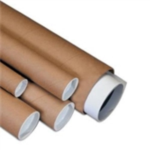 2 x 24" Kraft Tubes with Caps -50 per Case